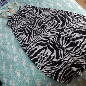 Zebra print maxi dress